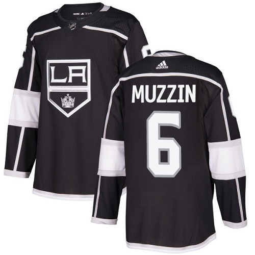Adidas Kings #6 Jake Muzzin Black Home Authentic Stitched NHL Jersey